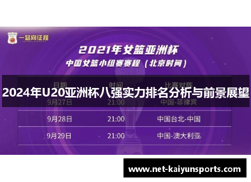 2024年U20亚洲杯八强实力排名分析与前景展望 2024年U20亚洲杯八强实力排名分析与前景展望